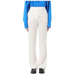 Max Mara, Dames, Broeken, Wit, Maat: L