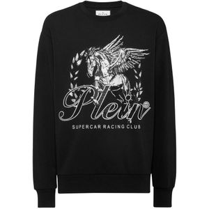 Philipp Plein, Heren, Sweatshirts & Hoodies, Zwart, Maat: 2XL Katoen,