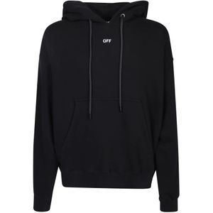 Off White, Heren, Sweatshirts & Hoodies, Zwart, Maat: S Katoen,