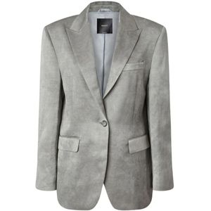 Pinko - For You - Blazer - Asgrijs - Viscose/Linnen