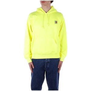 Carhartt Wip, Heren, Sweatshirts & Hoodies, Geel, Maat: L Katoen,