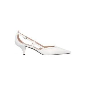 Pinko Glanzende Leren Pumps , White , Dames , Maat: 37 EU