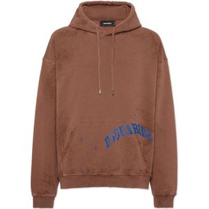 Dsquared2, Heren, Sweatshirts & Hoodies, Bruin, Maat: L