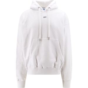 Off White, Heren, Sweatshirts & Hoodies, Wit, Maat: 2XL Katoen,