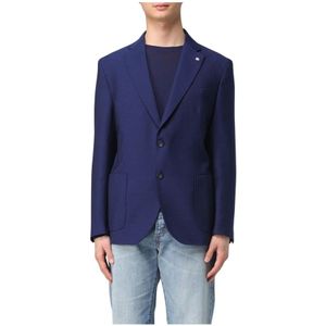 Manuel Ritz, Heren, Jassen, Blauw, Maat: 5XL Leer,