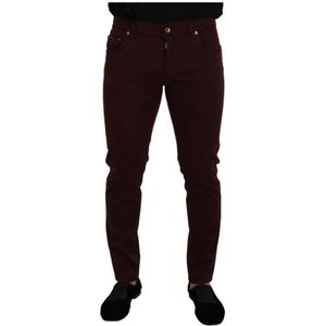 Dolce & Gabbana - Jeans - Bordeaux - Slim Fit - Katoen