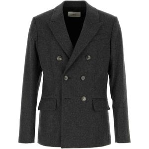 Ami Paris, Heren, Jassen, Grijs, Maat: S Wol,