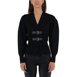 Moschino, Dames, Truien, Zwart, Maat: M Wol,