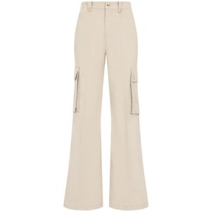 Celine, Dames, Broeken, Beige, Maat: S Katoen,