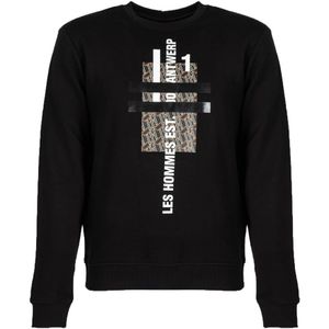 Les Hommes, Heren, Sweatshirts & Hoodies, Zwart, Maat: XL Katoen,