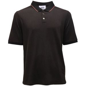 Alpha Studio, Heren, Tops, Zwart, Maat: M Katoen,