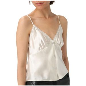 Alexander Wang, Dames, Tops, Wit, Maat: 2XS Satijn,