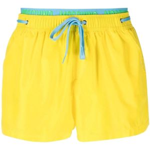 Moschino, Heren, Badkleding, Geel, Maat: XS Poliester,