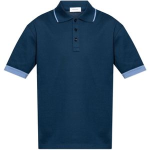 Ferragamo, Heren, Tops, Blauw, Maat: S Katoen,