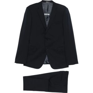 Emporio Armani, Heren, Pakken, Blauw, Maat: L Wol,