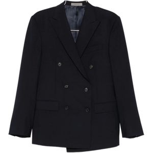 Corneliani, Heren, Jassen, Zwart, Maat: M Leer,