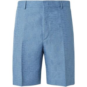 Fendi, Heren, Korte broeken, Blauw, Maat: S