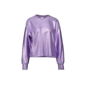 Dante 6 Paarse Metallic Sweater met Glamour Touch , Purple , Dames , Maat: S