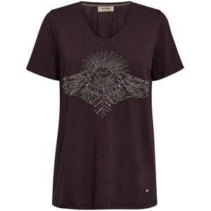 MOS Mosh, Dames, Tops, Bruin, Maat: S Katoen,