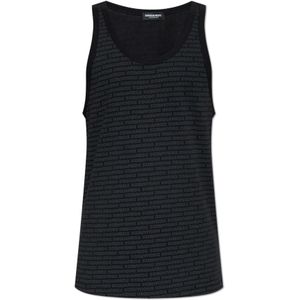 Dsquared2, Heren, Tops, Zwart, Maat: XS Katoen,