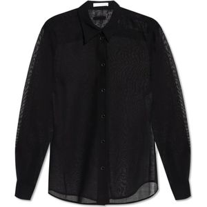 Helmut Lang, Dames, Blouses & Shirts, Zwart, Maat: M Wol,