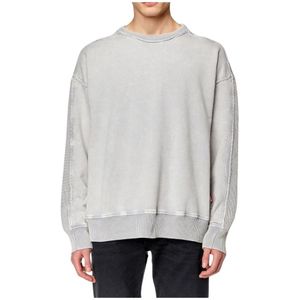 Diesel, Heren, Sweatshirts & Hoodies, Grijs, Maat: L Katoen,