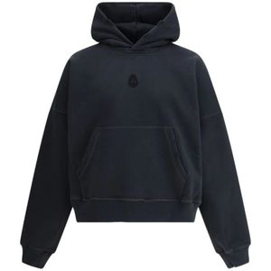 Alexander McQueen, Heren, Sweatshirts & Hoodies, Zwart, Maat: M Katoen,