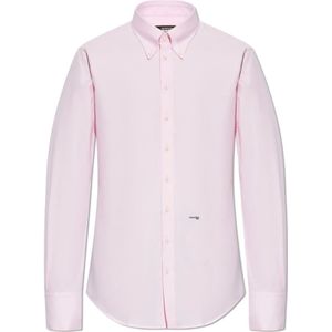 Dsquared2, Heren, Overhemden, Roze, Maat: M Katoen,