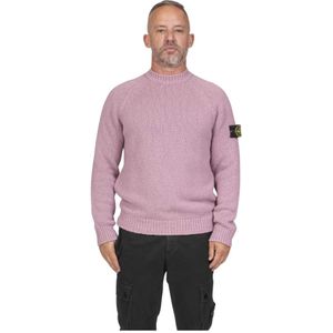 Stone Island, Heren, Truien, Roze, Maat: L Wol,