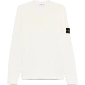 Stone Island - Crew Neck Pullover - Wit - Katoen/Polyamide
