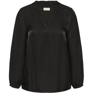 Kaffe Curve, Dames, Blouses & Shirts, Zwart, Maat: XL