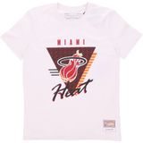 Mitchell & Ness - Miami Heat NBA Tee Hardwood Classics - T-shirt - Beige - Heren - Katoen