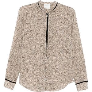 Forte Forte, Dames, Blouses & Shirts, Bruin, Maat: M Katoen,