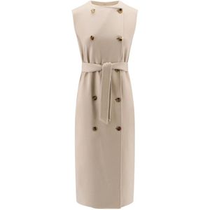 Max Mara, Dames, Mantels, Beige, Maat: XS Wol,