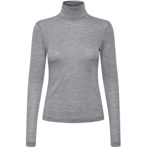 Gestuz, Dames, Truien, Grijs, Maat: L Wol,