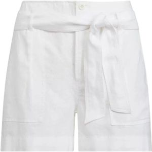 Ralph Lauren, Dames, Korte broeken, Wit, Maat: L Linnen,