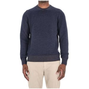 Barba, Heren, Truien, Blauw, Maat: L Wol,