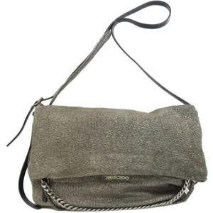 Jimmy Choo Pre-owned, Dames, Pre-owned, Grijs, Maat: ONE Size Leer,
