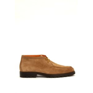 Santoni Beige Suède Desert Boot , Beige , Heren , Maat: 41 1/2 EU