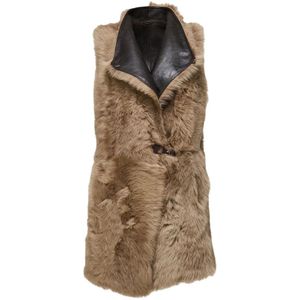 Vsp, Dames, Jassen, Beige, Maat: S Leer,