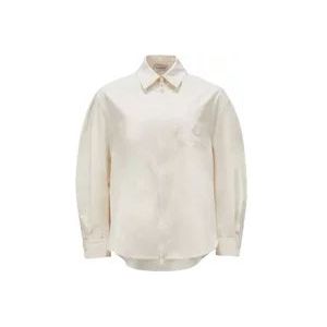 Moncler Katoenen Poplin Rits Shirt Offwhite , White , Dames , Maat: 2XS