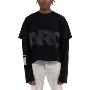 B1Archive, Heren, Tops, Zwart, Maat: M Katoen,