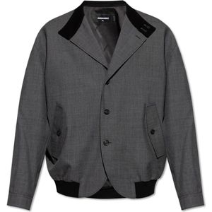 Dsquared2, Heren, Jassen, Grijs, Maat: S Wol,