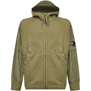 C.p. Company, Heren, Sweatshirts & Hoodies, Groen, Maat: L Katoen,