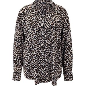 Zero, Dames, Blouses & Shirts, Bruin, Maat: S