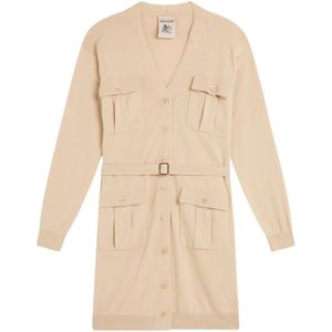 Semicouture, Dames, Truien, Beige, Maat: L Katoen,