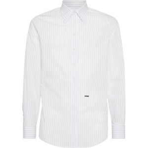 Dsquared2, Heren, Overhemden, Wit, Maat: M