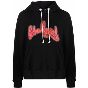 Palm Angels, Heren, Sweatshirts & Hoodies, Zwart, Maat: S