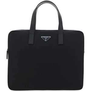 Prada, Heren, Tassen, Zwart, Maat: ONE Size Nylon,