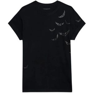 Zadig & Voltaire, Dames, Tops, Blauw, Maat: S Katoen,